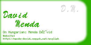 david menda business card
